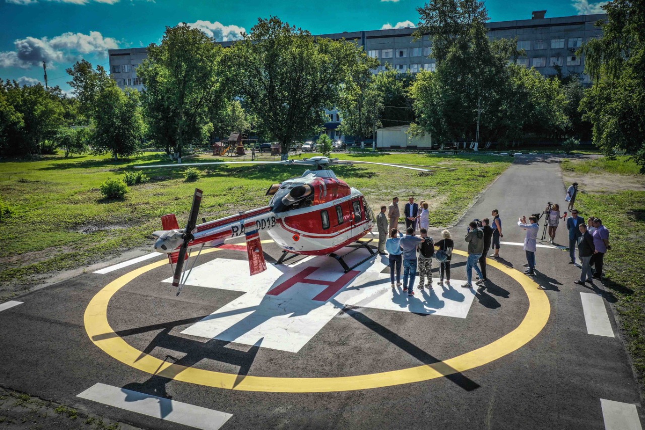 На территории детской больницы в Люберцах открылась вертолетная площадка |  Администрация городского округа Люберцы Московской области